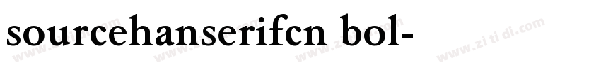 sourcehanserifcn bol字体转换